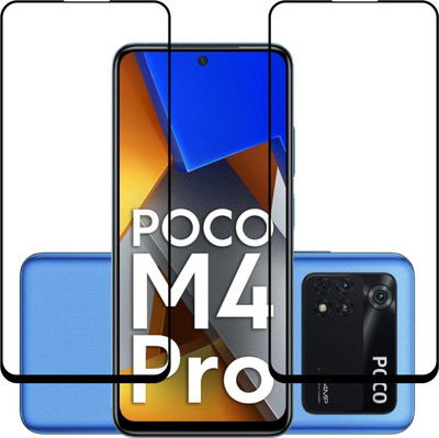 MobileBukket Edge To Edge Tempered Glass for Poco M4 Pro 4G(Pack of 2)