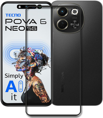 INFINITYWORLD Edge To Edge Tempered Glass for Tecno Pova 6 Neo, Tecno Pova 6 Neo 5G(Pack of 1)