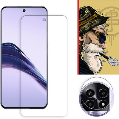 SOMTONE Edge To Edge Tempered Glass for Realme 14 Pro Lite 5G FRONT Tempered Glass Screen Protector | Anti-Scratch | Edge to Edge Full Coverage | 9H Hardness ( 1 FRONT SCREEN GUARD + 1 CAMERA LENS PROTECTOR + 1 FREE BACK EMBOSSED SKIN001 )(Pack of 1)