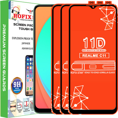Rofix star Edge To Edge Tempered Glass for REALME C11(Pack of 3)