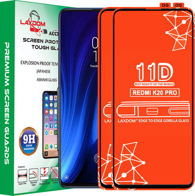 Laxdom Edge To Edge Tempered Glass for Mi K20 Pro(Pack of 2)