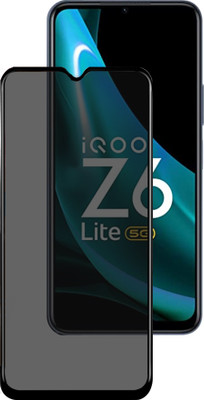 HUPSHY Edge To Edge Tempered Glass for IQOO Z6 LITE (Privacy Glass)(Pack of 1)