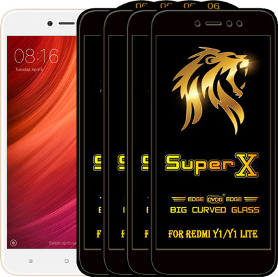 PFOAM Edge To Edge Tempered Glass for Mi Redmi Y1(Pack of 4)