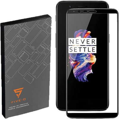 FIVE-O Edge To Edge Tempered Glass for OnePlus 5T Self Installation Kit(Pack of 2)