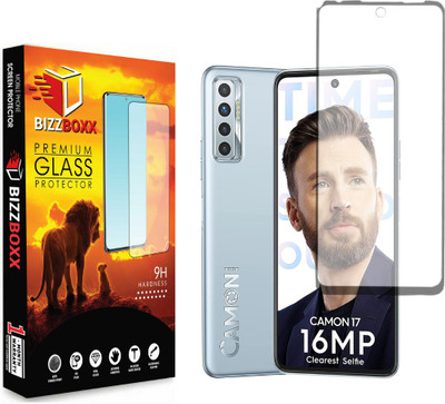 BizzBoxx Edge To Edge Tempered Glass for Tecno Camon 17(Pack of 1)