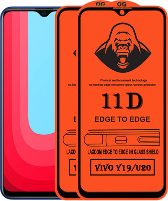 Laxdom Edge To Edge Tempered Glass for VIVO U20(Pack of 2)