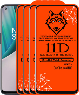 DeepzHub Edge To Edge Tempered Glass for OnePlus Nord N10(Pack of 4)