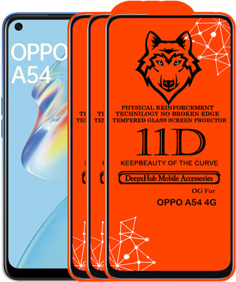 CRodible Edge To Edge Tempered Glass for OPPO A54 4G(Pack of 3)