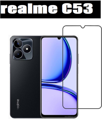 O2MG Edge To Edge Tempered Glass for realme C53(Pack of 1)