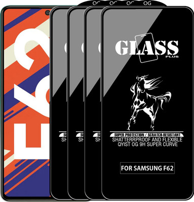 Qyist Edge To Edge Tempered Glass for SAMSUNG GALAXY F62(Pack of 4)