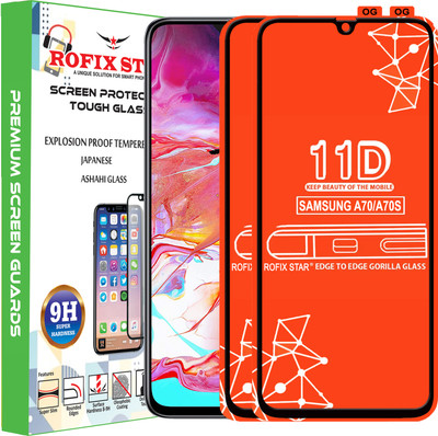Rofix star Edge To Edge Tempered Glass for SAMSUNG GALAXY A70(Pack of 2)