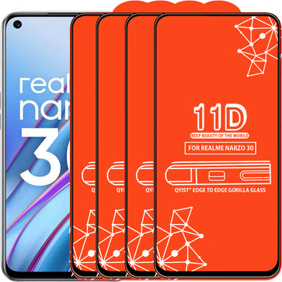 Qyist Edge To Edge Tempered Glass for Realme Narzo 30(Pack of 4)