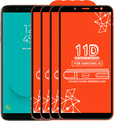 Roxel Edge To Edge Tempered Glass for Samsung Galaxy J6(Pack of 4)
