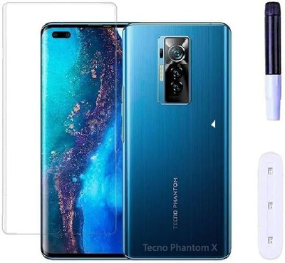 9H Edge To Edge Tempered Glass for Tecno Phantom X-UV| Tempered Glass Screen Protector Guard | Full Glue Curved Tempered Glass | Bubble Free Installation |(Pack of 2)