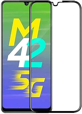 The vishal collection Edge To Edge Tempered Glass for Samsung galaxy M42 5G Edge to Edge tempered glass screen guard(Pack of 2)