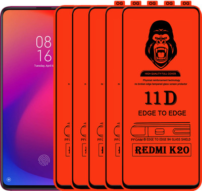 Laxdom Edge To Edge Tempered Glass for Mi K20(Pack of 5)