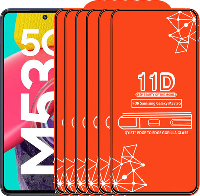 Qyist Edge To Edge Tempered Glass for Samsung Galaxy M53 5G(Pack of 6)