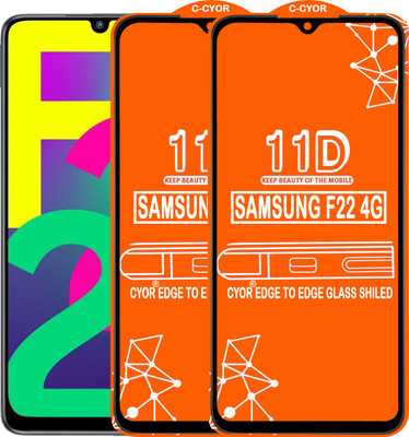 CYOR Edge To Edge Tempered Glass for SAMSUNG F22 4G(Pack of 2)