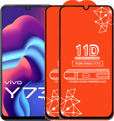 Roxel Edge To Edge Tempered Glass for Vivo Y73(Pack of 2)