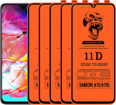PFOAM Edge To Edge Tempered Glass for SAMSUNG GALAXY A70S(Pack of 5)