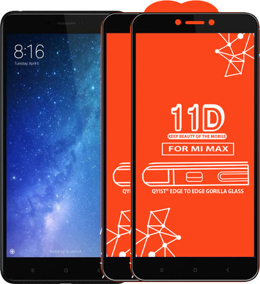 Qyist Edge To Edge Tempered Glass for Mi Max(Pack of 2)