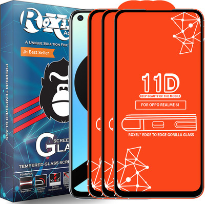 Roxel Edge To Edge Tempered Glass for Realme 6I(Pack of 3)