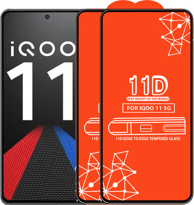 Roxel Edge To Edge Tempered Glass for Iqoo 11 5G(Pack of 2)