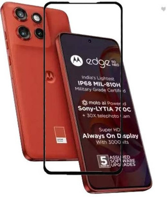 DSCASE Edge To Edge Tempered Glass for Motorola Edge 50 Neo, Moto Edge 50 Neo(Pack of 1)