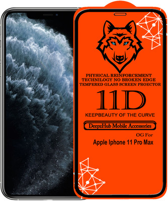 DeepzHub Edge To Edge Tempered Glass for iPhone 11 Pro Max(Pack of 1)