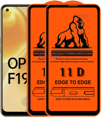elevend Edge To Edge Tempered Glass for Oppo F19s(Pack of 2)
