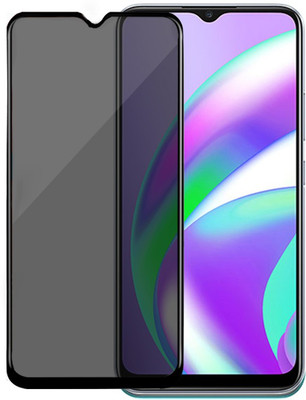 HUPSHY Edge To Edge Tempered Glass for realme C12(Pack of 1)