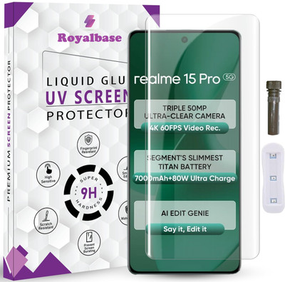ROYALBASE Edge To Edge Tempered Glass for Realme 15 Pro 5G(Pack of 1)