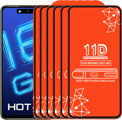 Qyist Edge To Edge Tempered Glass for Infinix Hot 40I(Pack of 6)