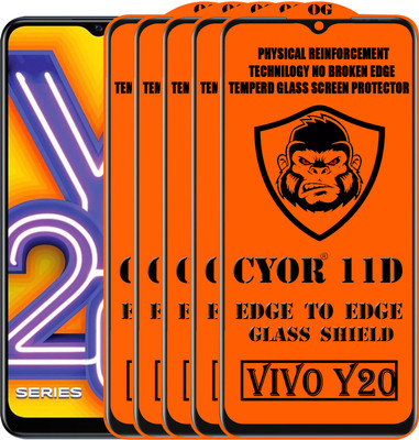 CYOR Edge To Edge Tempered Glass for VIVO Y20(Pack of 5)
