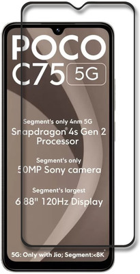 SNMART Edge To Edge Tempered Glass for Poco C75 5G(Pack of 1)