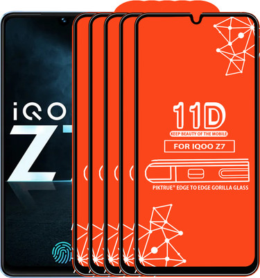 PikTrue Edge To Edge Tempered Glass for IQOO Z7(Pack of 5)