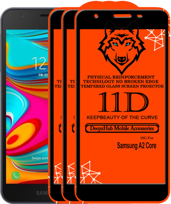 CRodible Edge To Edge Tempered Glass for Samsung Galaxy A2 Core(Pack of 3)