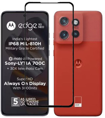 VIGHNAD Edge To Edge Tempered Glass for MOTOROLA Edge 50 Neo, MOTOROLA Edge 50 Neo, moto edge 50 neo, motorola edge 50 neo(Pack of 1)