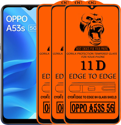 CYOR Edge To Edge Tempered Glass for OPPO A53S 5G(Pack of 3)