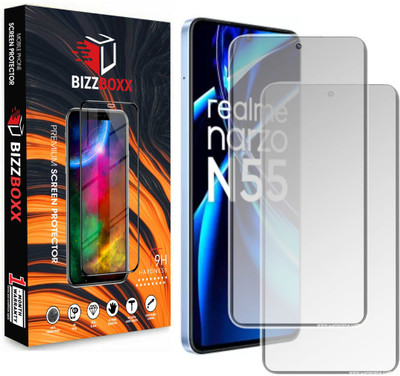 BizzBoxx Edge To Edge Tempered Glass for realme narzo N55, realme C55, OnePlus Nord CE 3 Lite, OPPO F23 5G, Matte finish(Pack of 2)