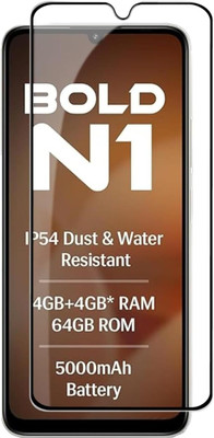 EITANSHA CREATION Edge To Edge Tempered Glass for Lava Bold N1(Pack of 1)