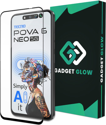 Gadget Glow Edge To Edge Tempered Glass for Tecno Pova 6 Neo 5G, Tecno Pova 6 Neo, Pova 6 Neo 5G(Pack of 1)