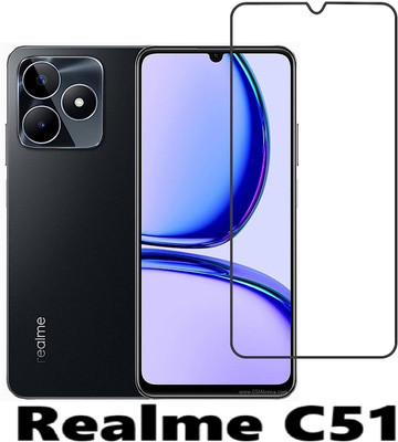 ASVALBUY Edge To Edge Tempered Glass for Realme C51(Pack of 1)
