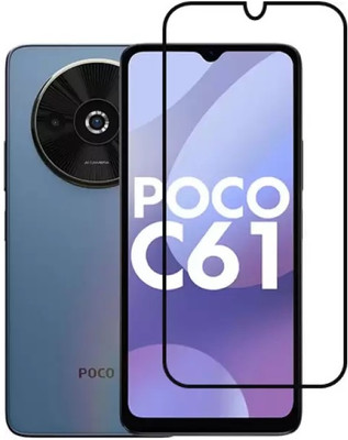 Caseline Edge To Edge Tempered Glass for POCO C61(Pack of 1)