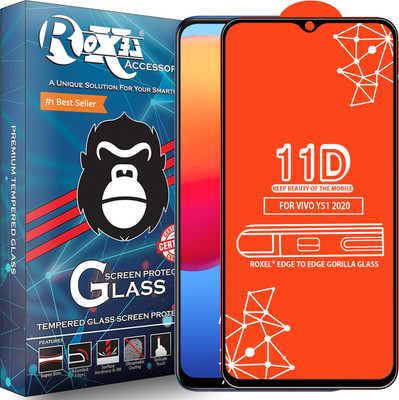 Roxel Edge To Edge Tempered Glass for Vivo Y51 2020(Pack of 1)