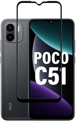 ChutPutMart Edge To Edge Tempered Glass for Poco C51(Pack of 1)