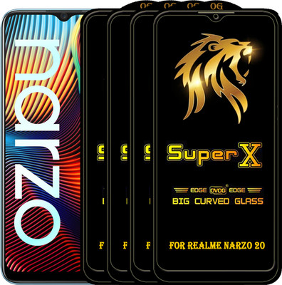 PFOAM Edge To Edge Tempered Glass for REALME NARZO 20(Pack of 4)