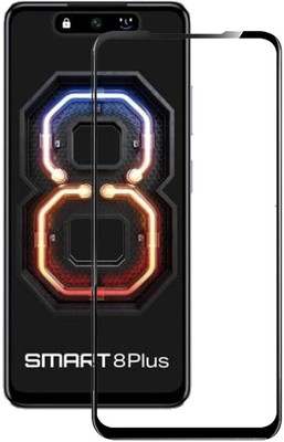 NaturalBuy Edge To Edge Tempered Glass for Infinix Smart 8 Plus-Premium Tempered Glass Screen Protector Slim 9H Hard 2.5D with Full Installation Kit(Pack of 1)