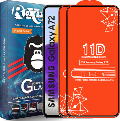 Roxel Edge To Edge Tempered Glass for Samsung Galaxy A72(Pack of 2)