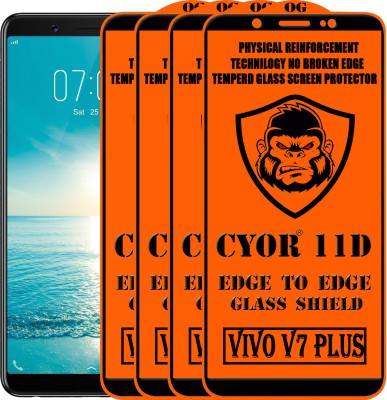 CYOR Edge To Edge Tempered Glass for VIVO V7 Plus(Pack of 4)